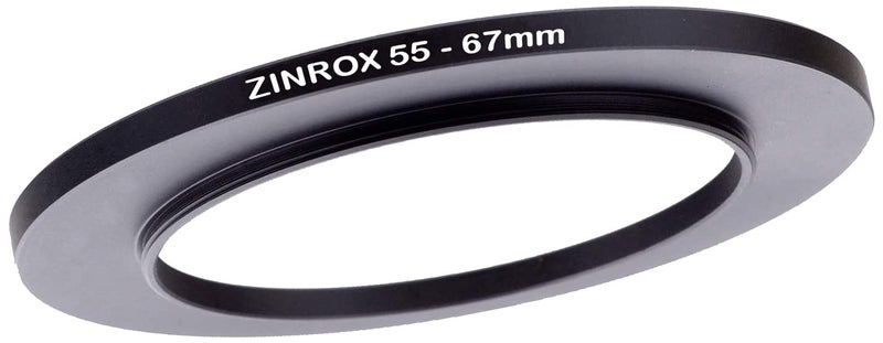 ZINROX ® 55-67mm Step Up Lens Filter Adapter Ring, Set of 1 Piece - Size :-55mm to 67mm Stepping Ring - Image 1