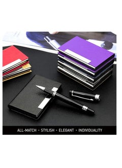 Generic Padike Business Card Holder, Business Card Case Professional PU Leather & Stainless Steel Multi Card Case,Business Card Holder Wallet Credit Card ID Case/Holder for Men & Women. (Gray)  - Image 2