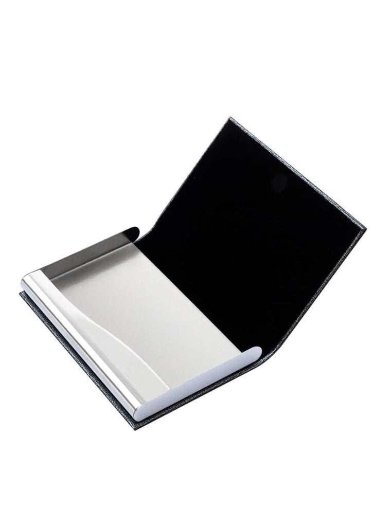 Generic Padike Business Card Holder, Business Card Case Professional PU Leather & Stainless Steel Multi Card Case,Business Card Holder Wallet Credit Card ID Case/Holder for Men & Women. (Gray)  - Image 4