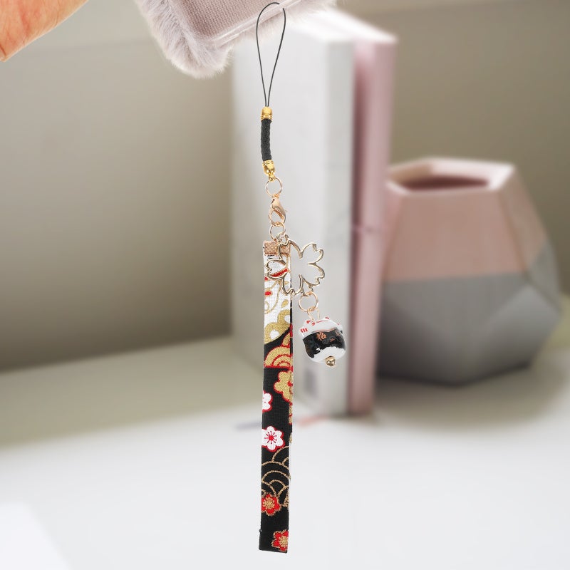 4 Pcs Adorable Cat Bell Cellphone Pendants Bag Hanging Decors - Image 4