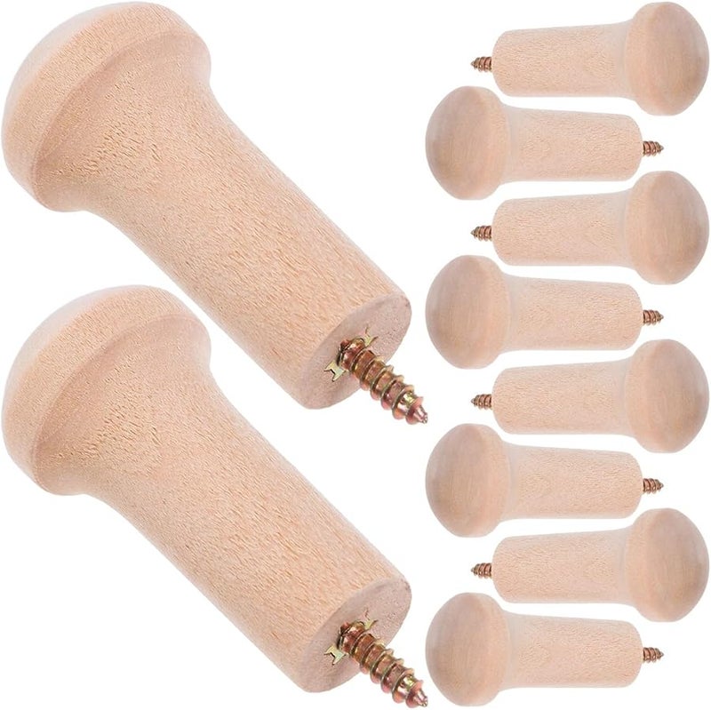 برغي وتد شاكر خشبي 40 قطعة خطافات حائط لتخزين المناشف ورفوف التعليق والحرف اليدوية - Image 2