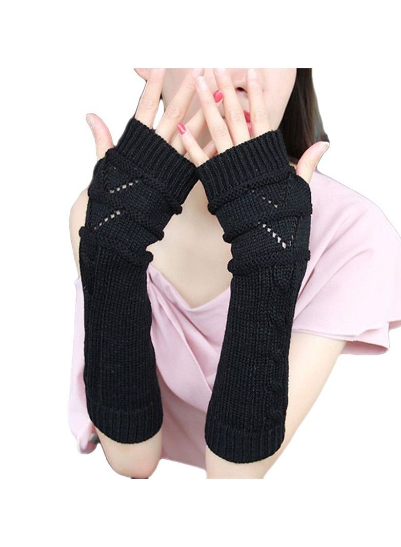 Loquat Fingerless Cotton Polyester Gloves Sleeves 