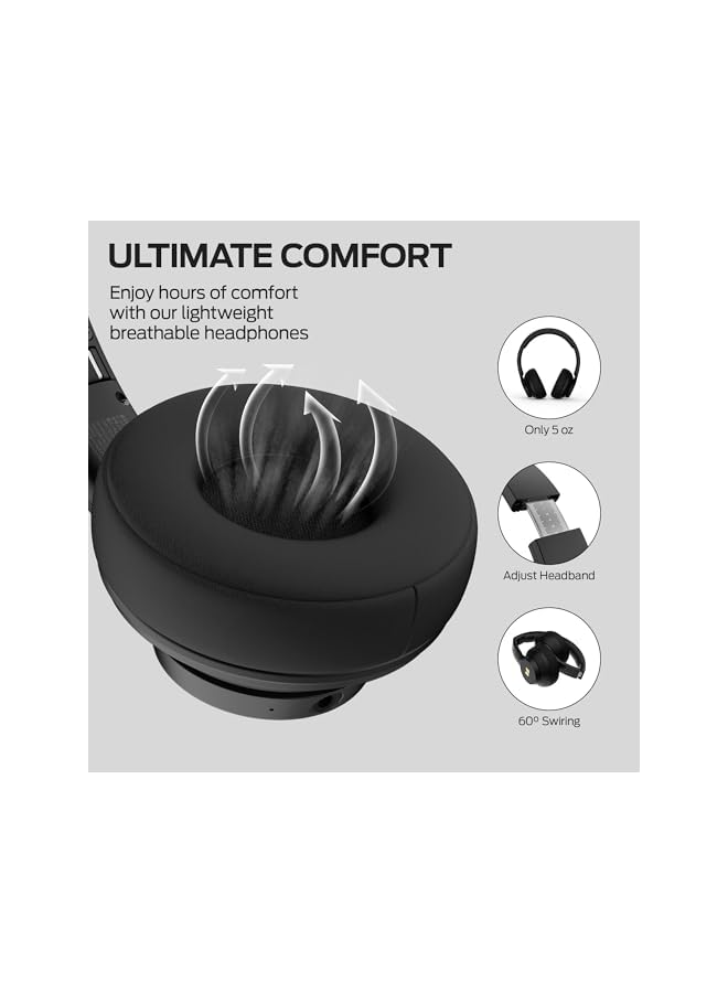 Monster Mission 100 Bluetooth Headphones, Over Ear Headphones with Immersive Bass, Crystal Clear Call, 40H Playtime, Bluetooth 5.4, Comfortable Fit Wireless Headset - Image 3