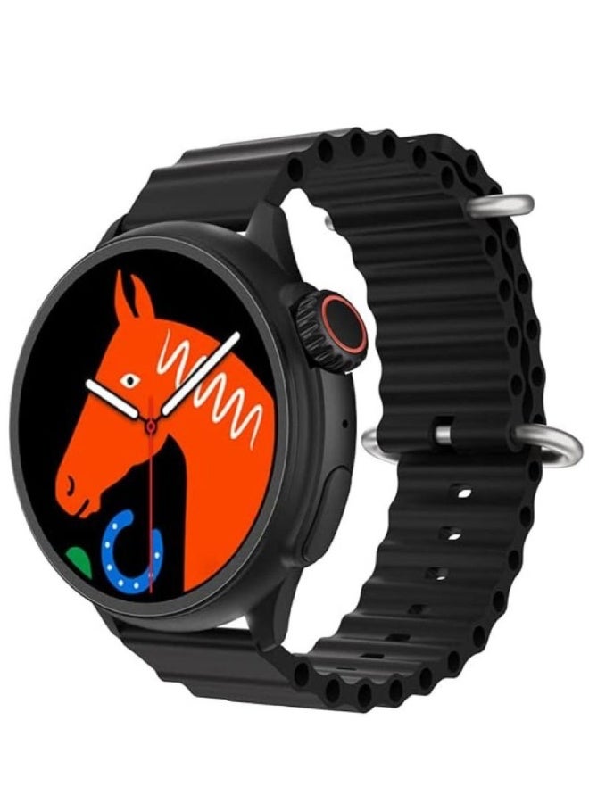 AROAQ HW3 Ultra Max Smartwatch 1.52" HD Round Display, Bluetooth Calling, NFC, 90+ Sports Modes, Fitness & Health Tracker for Men - Black - Image 1