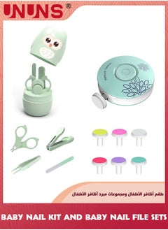 UNUNS Baby Nail Kit,Baby Nail Trimmer Buffer Set,Baby Nail Clipper Set For Newborn Toddler Adult Toes,Electric Handheld Nail Grinder Silent Nail Clipper,Fingernails Care Polish Kit For Toddler Adults  - Image 1