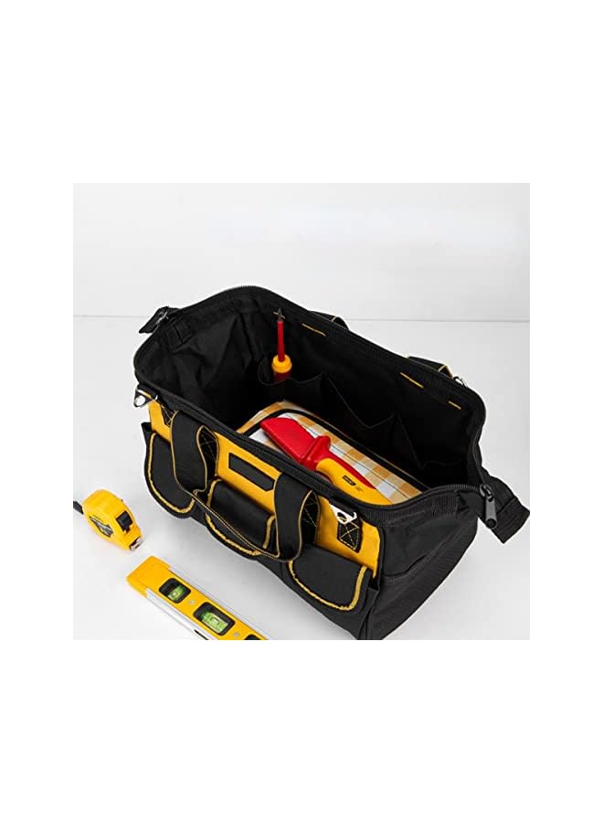 PROMASS Storage Bag, Heavy Duty Tool Bag, Large Tools Storage Bag, Organiser for Hand/Power Tools with Shoulder Strap, Large capacity, waterproof, Wear-resistant for Eletricians, DIY, Tool Storage Etc.  - Image 3