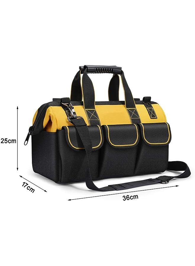 PROMASS Storage Bag, Heavy Duty Tool Bag, Large Tools Storage Bag, Organiser for Hand/Power Tools with Shoulder Strap, Large capacity, waterproof, Wear-resistant for Eletricians, DIY, Tool Storage Etc.  - Image 4