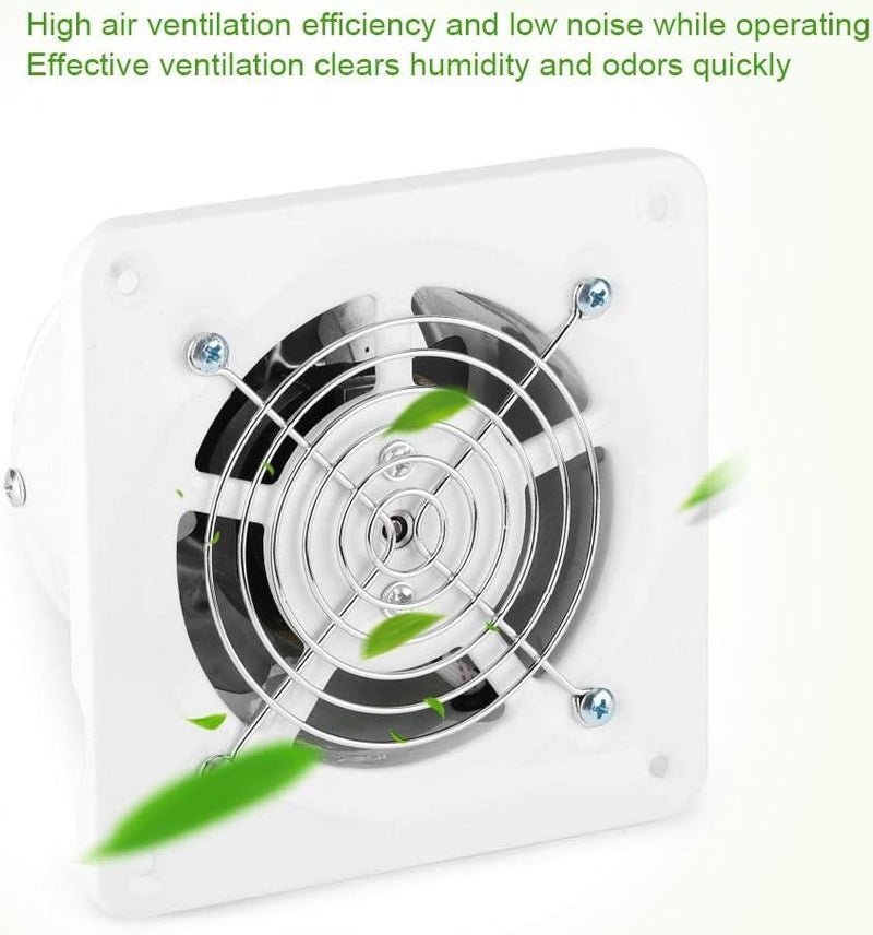 woobles 25W 220V Bathroom Window Exhaust Fan, Bathroom Exhaust Fan, for Bedroom for Kitchen and Bathroom- - Image 3