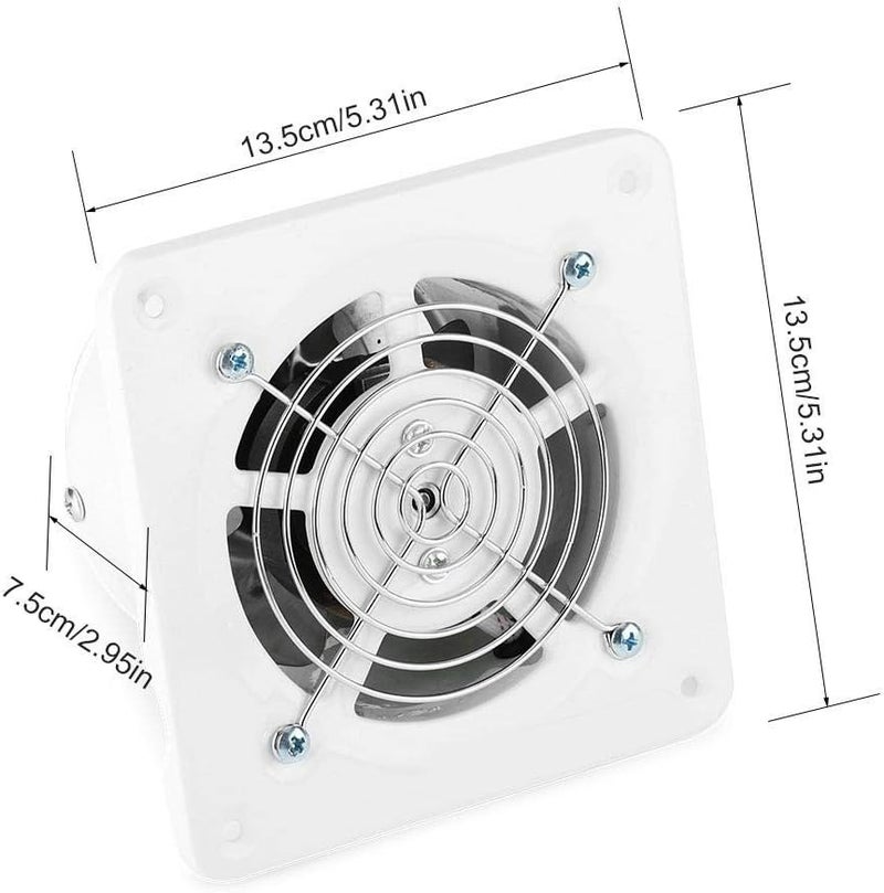 woobles 25W 220V Bathroom Window Exhaust Fan, Bathroom Exhaust Fan, for Bedroom for Kitchen and Bathroom- - Image 1