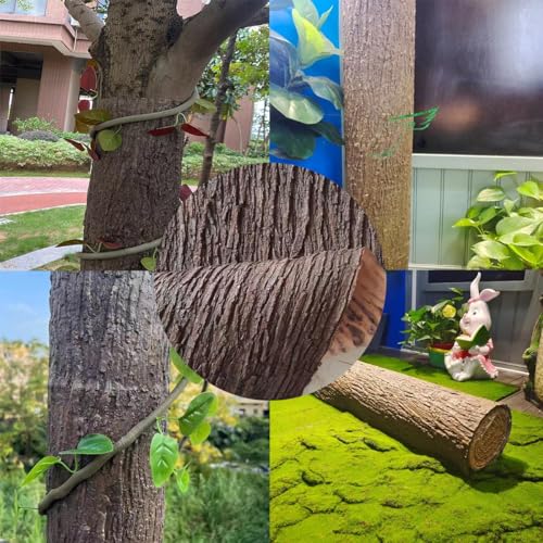 HAISENGO Artificial Tree Bark - 39.37x19.69 Inch Lifelike Garden Decor & DIY Tree Bark Camouflage Cover for Poles, Pipes, Stumps, and Outdoor Décor - Image 3