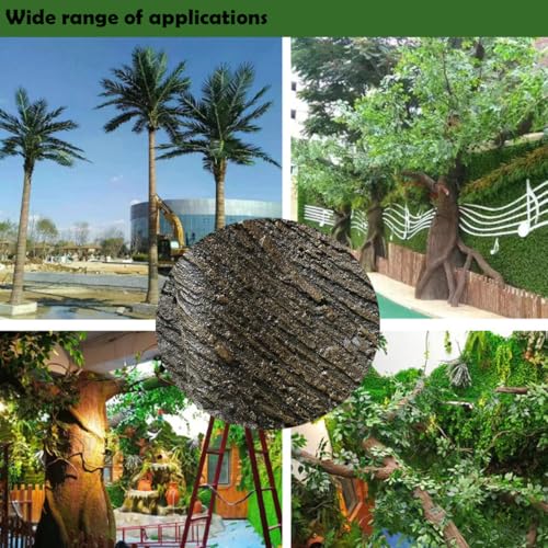 HAISENGO Artificial Tree Bark - 39.37x19.69 Inch Lifelike Garden Decor & DIY Tree Bark Camouflage Cover for Poles, Pipes, Stumps, and Outdoor Décor - Image 5