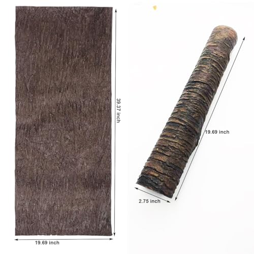 HAISENGO Artificial Tree Bark - 39.37x19.69 Inch Lifelike Garden Decor & DIY Tree Bark Camouflage Cover for Poles, Pipes, Stumps, and Outdoor Décor - Image 4