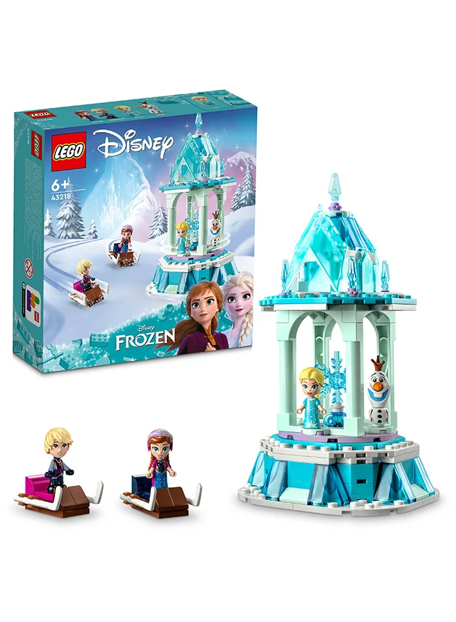 ليغو Disney Anna And Elsa’S Magical Merry-Go-Round Building Toy Set; A Collectible Frozen Birthday Gift For Kids And Fans Aged 6 And Over; Inspires Unlimited Play With Familiar Characters (175 Pieces) 43218 LEGO
