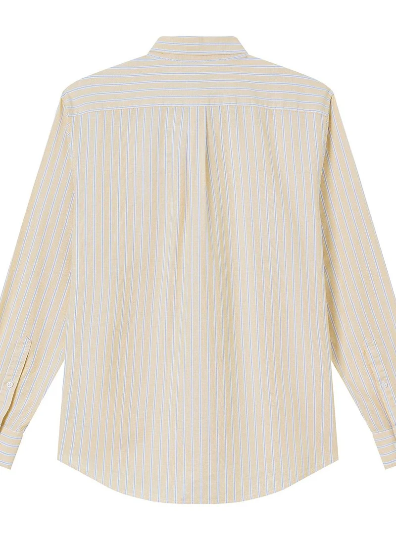 جيوردانو Men’s Cotton Slim Oxford Shirt with Embroidery