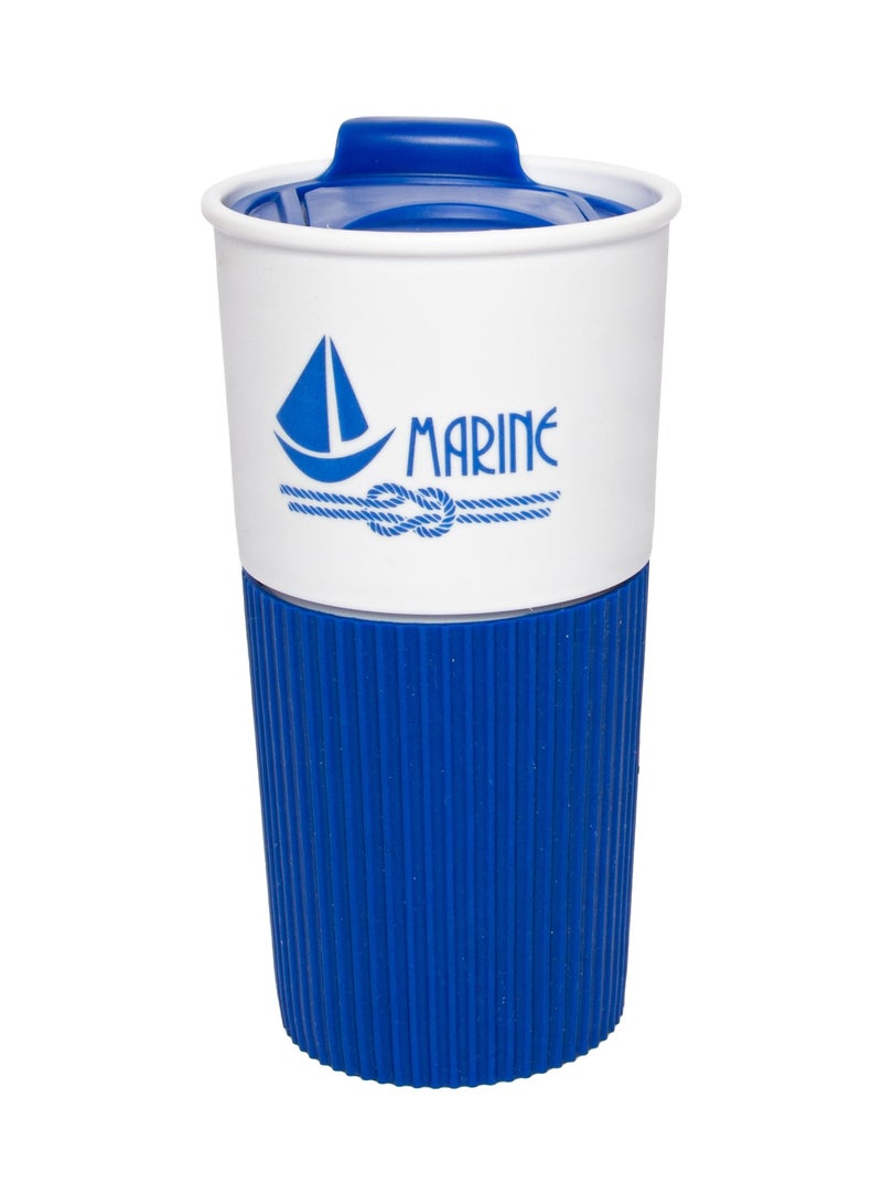 Anemoss Travel Mug 450ml – BPA-Free Plastic, Leak-Proof Vacuum Lid, Hot & Cold Drink Insulation, Non-Slip Grip, Fits Car Cup Holders, Temperature & Impact Resistant  - Image 1