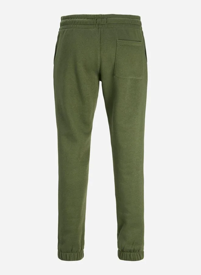 JJ Rebel JJ REBEL Elastic Cuffed Solid Joggers with Drawstring
