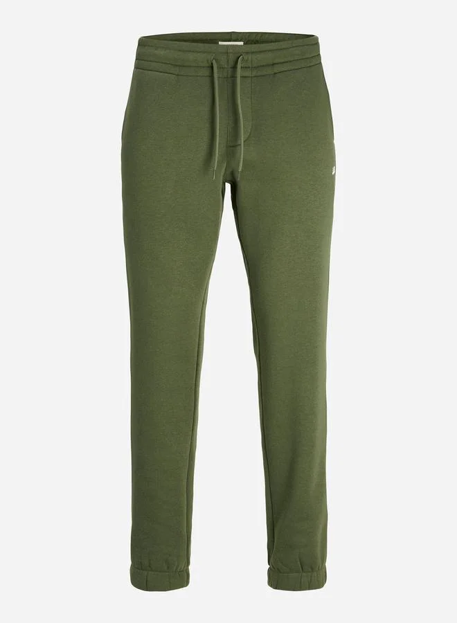 JJ Rebel JJ REBEL Elastic Cuffed Solid Joggers with Drawstring