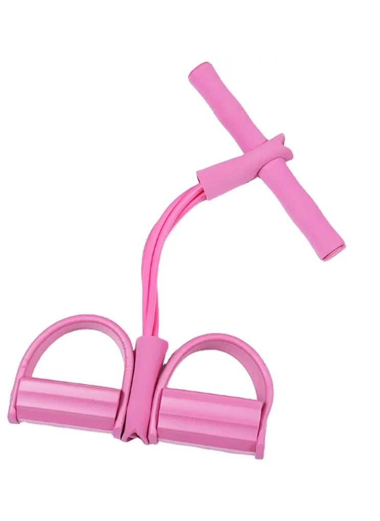 QUTOOB Elastic Pull Rope, Sit Up Training Rope, Yoga Tension Rope with Handle For Abdominal Exercise Slimming Training Streching Etc, Fitness Resistance Bands Pedal Exerciser For Fitness Training and Workout  - Image 5
