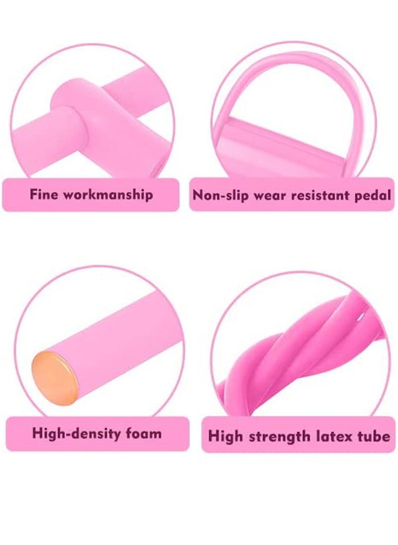 QUTOOB Elastic Pull Rope, Sit Up Training Rope, Yoga Tension Rope with Handle For Abdominal Exercise Slimming Training Streching Etc, Fitness Resistance Bands Pedal Exerciser For Fitness Training and Workout  - Image 4