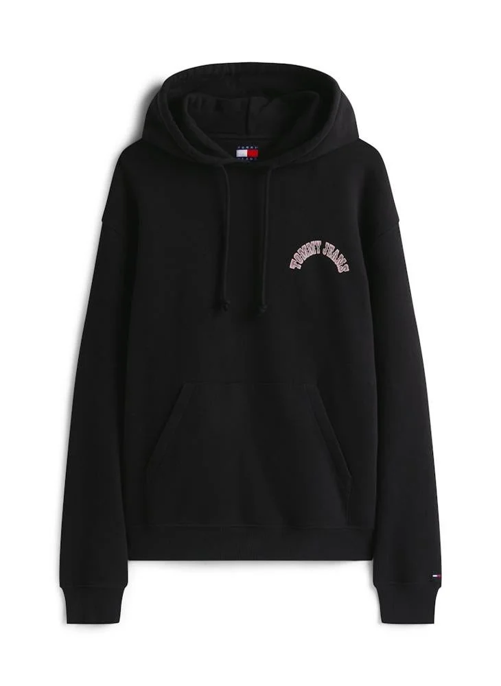 Tommy Jeans Black Back Graphic Relaxed Hoody for Men | Best Price UAE