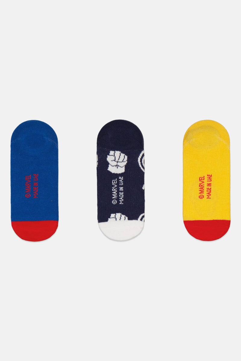 MARVEL Kids Boy 3 Pairs Avengers Socks, Multicolor - Image 2