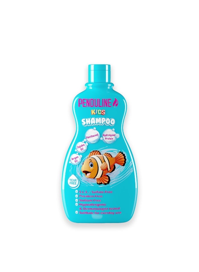 PENDULINE Penduline Kids Shampoo Blue | For Dry Hair | Gentle Cleansing & Frizz Control |Nourishing & Moisturizing |250 ML  - Image 1