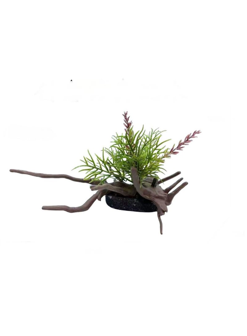 Aquarium Tree Plants Decorations Small Plant Decorations for Fish Tank Decor  Aquariums Decorations Realistic Simulated Water Grass for Fish Tank Material - Image 1