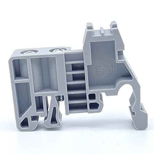 Erayco E/UK DIN Rail Terminal Blocks End Stopper Bracket, End Stopper DIN Rail End Screw Clamp Terminal Fixing Block (Pack of 20) - Image 1