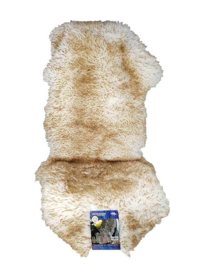 سبايدر غطاء مقعد سيارة من جلد الغنم SPIDER عالي الجودة مقاس عالمي من الصوف الناعم الناعم وسادة مقعد سيارة 1 قطعة 100% جلد غنم نقي - Image 1