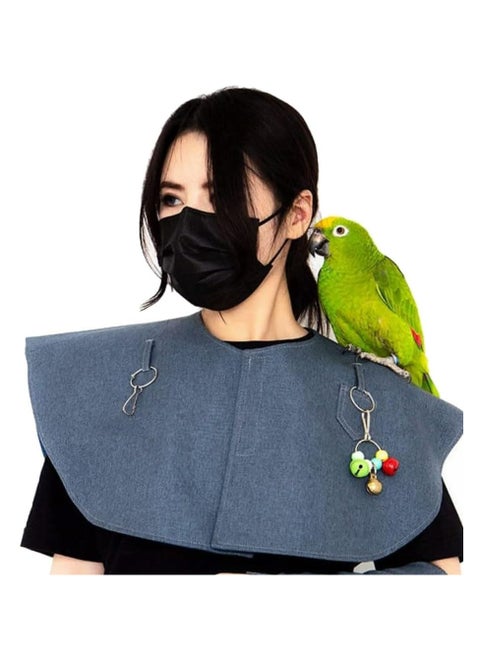 Parrot Anti-Scratch Shoulder Protector Hang Bird Anklet&Toys, Multi-Functional Pet Shoulder Pad Diaper Shawl for Parakeets Cockatiels, Sun Conures, Macaws Lovebirds, Finches