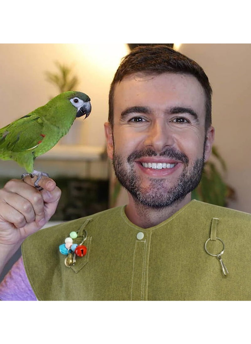 Parrot Anti-Scratch Shoulder Protector Hang Bird Anklet&Toys, Multi-Functional Pet Shoulder Pad Diaper Shawl for Parakeets Cockatiels, Sun Conures, Macaws Lovebirds, Finches