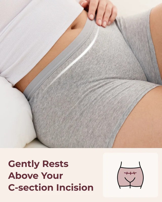 Momcozy 100% Cotton Disposable Postpartum Boxer Briefs, Size XL, Pack Of 7, Gray - Image 3