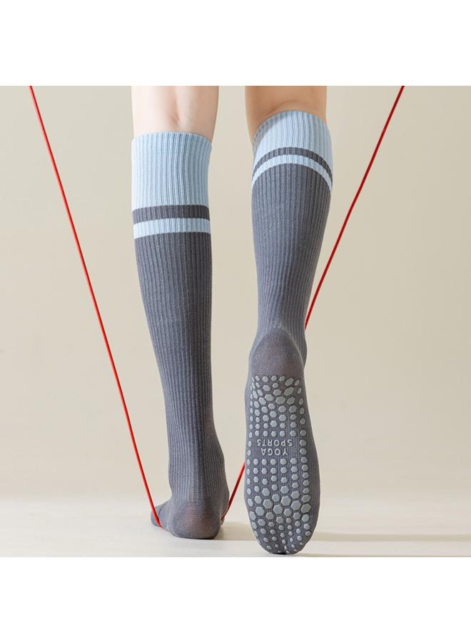 Bluejw Color Matching Yoga Calf Socks Professional Non-slip Pilates Pressure Sports Socks Children Spring And Autumn Fitness Dance Stockings - Image 3