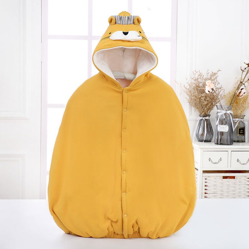 Baby Cape Cloak Autumn Winter Windproof Wrap 0-6M Yellow