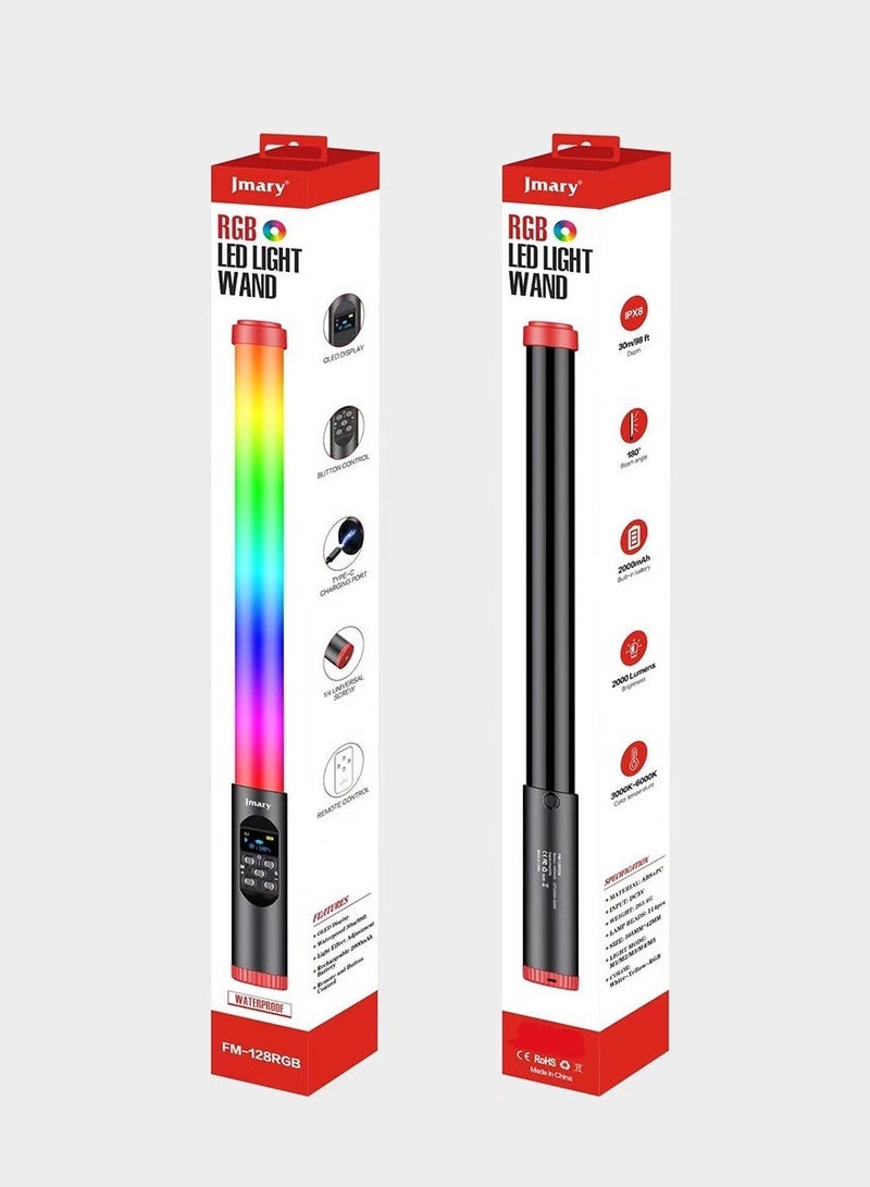 Jmary FM-128 RGB Led Light Waterproof Lighting Bar With OLED Display Indicator - Image 1
