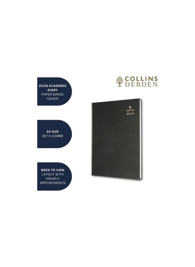 Collins Debden Collins Desk 13 Month Mid/Academic Year Planner, July 2025-July 2026 - Week-to-View Diary, A5 Hard Cover, Blue  - Image 3