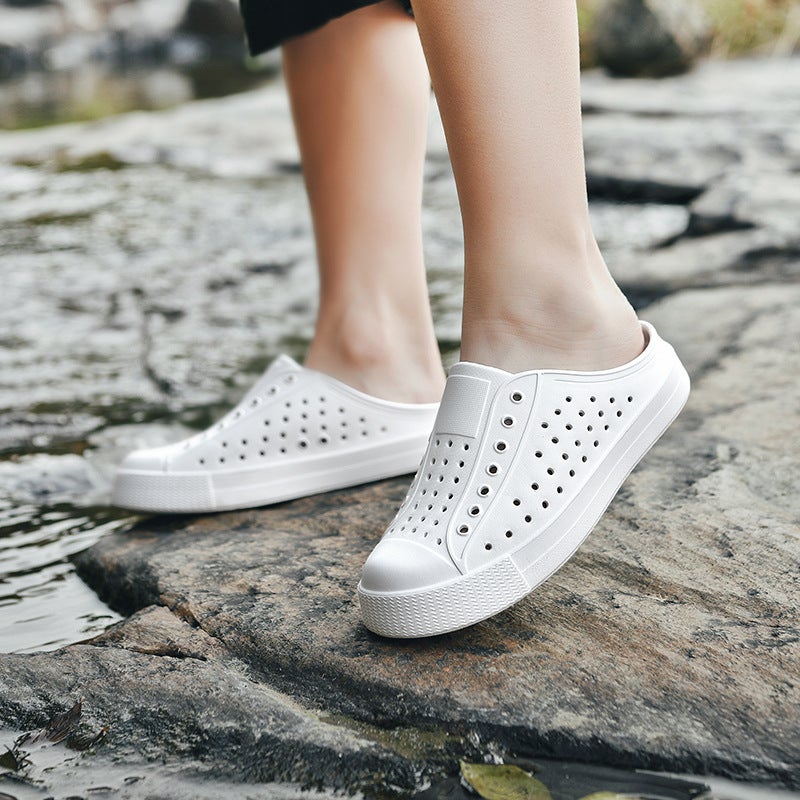 Summer Outwear Hole Shoes For Boys And Girls Casual Breathable Soft Bottom Non-Slip Hollow Wading Sandals And Slippers Children'S Shoes - Image 2