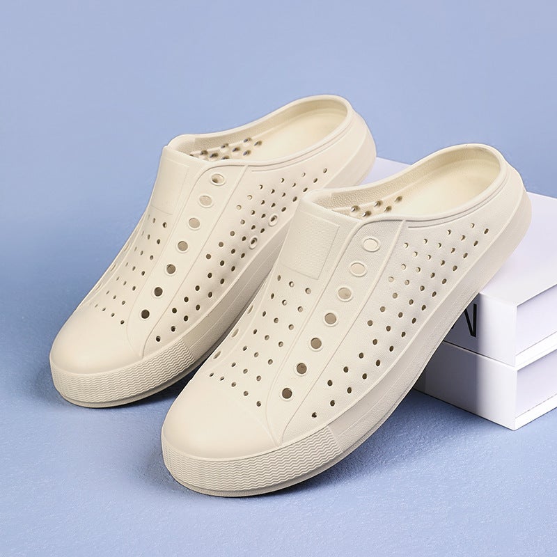 Summer Outwear Hole Shoes For Boys And Girls Casual Breathable Soft Bottom Non-Slip Hollow Wading Sandals And Slippers Children'S Shoes - Image 1