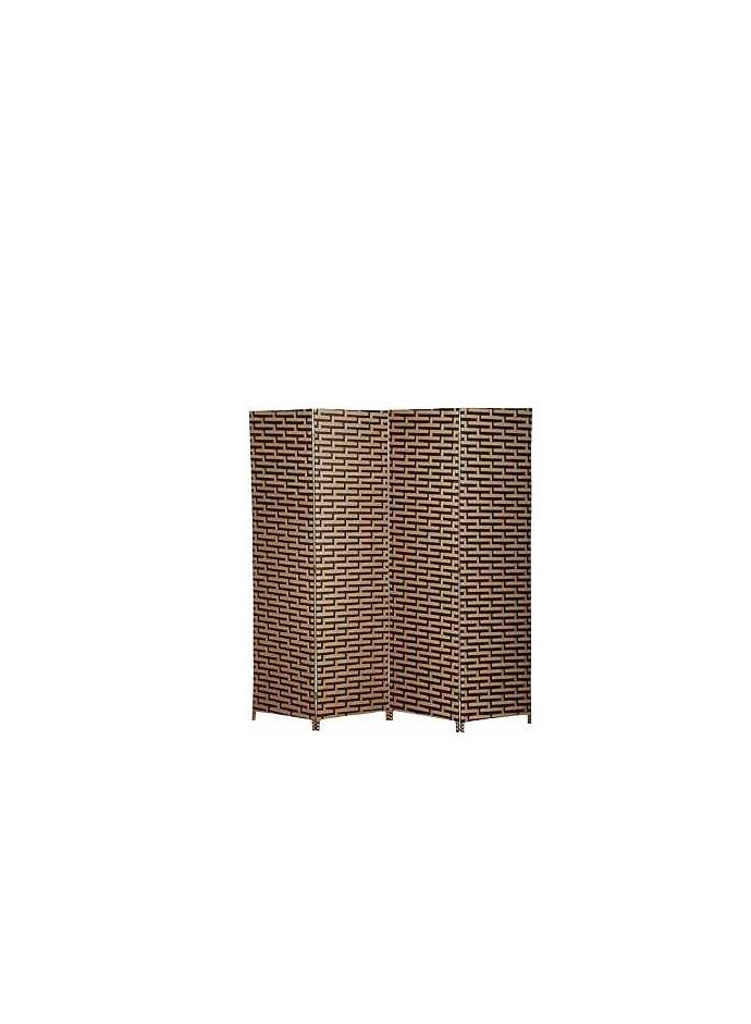 Generic Galaxy Design Room Divider/Partition 4 Panel Color Brown Size (L x W x H) 200 x 4 x 180 cm Model (PF-4).  - Image 3