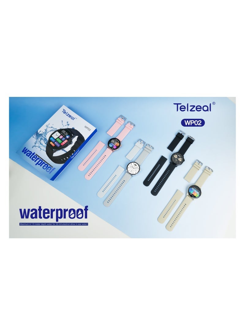 Telzeal WP02 Waterproof Smartwatch – Advanced Fitness & Health Tracker with Real-Time Notifications, Heart Rate Monitoring, Sleep Tracking & Long Battery Life – Durable Smartwatch for Active Lifestyles  - Image 4