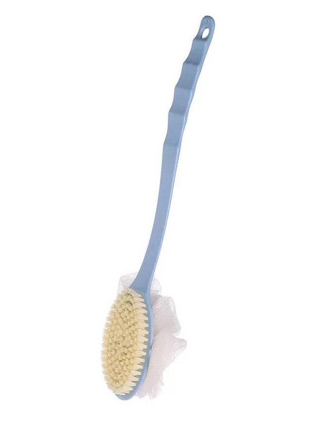 KitchenFest® Long Handle Nylon Bristle Loofah Bath Brush for Personal Hygiene Spa Shower Back Massage Exfoliator, Multicolor (L, 2) - Image 1