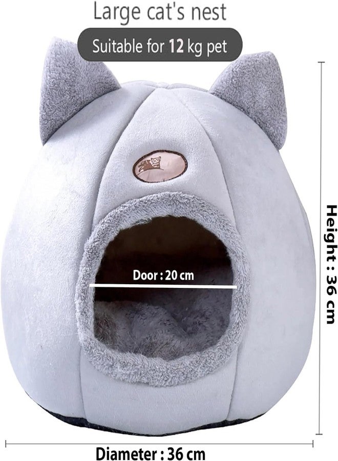 MAPPLE CREATION Fluffy Cat House Dog Bed, Shelter Feral, Outside Waterproof for Outdoor/Indoor Cats, Insulated Cat House for Winter - Image 2