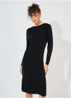 Plain Knit Sweater Knee Length Dress - pzsku/Z1D5E5373D091F516174AZ/45/_/1729170268/e04c2100-eb02-4d70-bed1-b50b14912b04