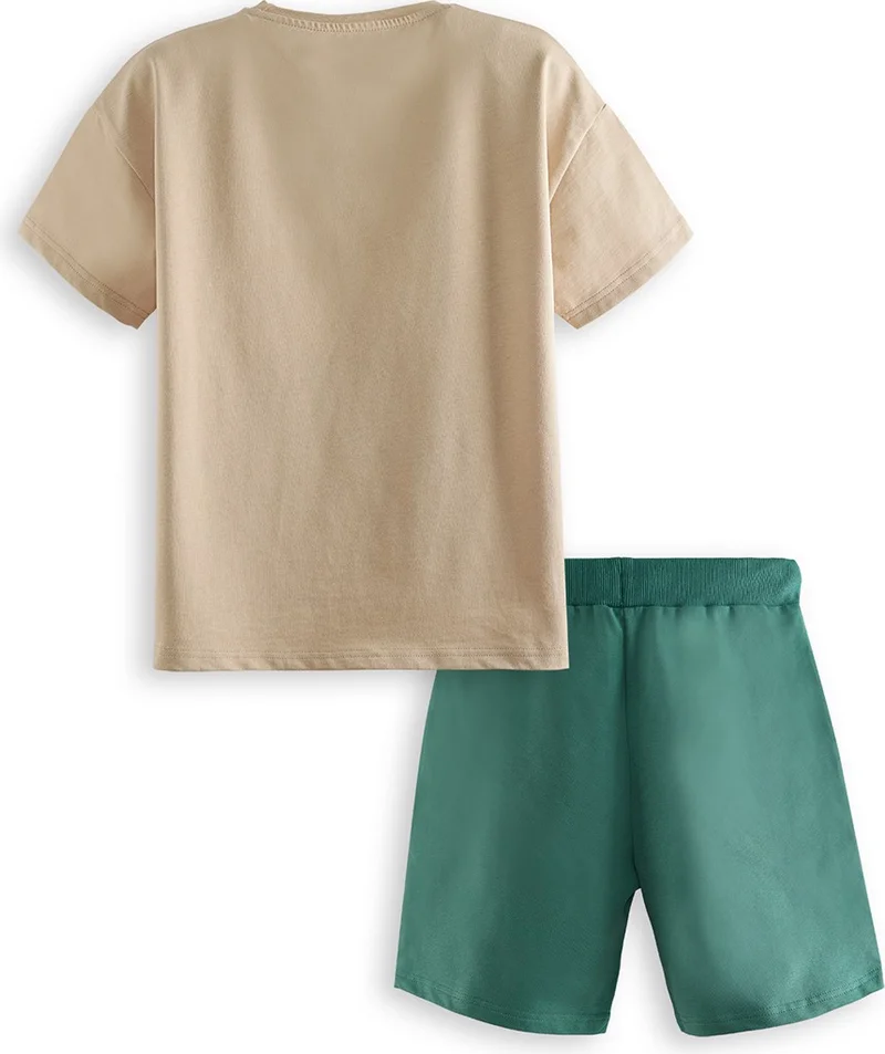 Denokids Summer Dino Boy T-Shirt Shorts Set
