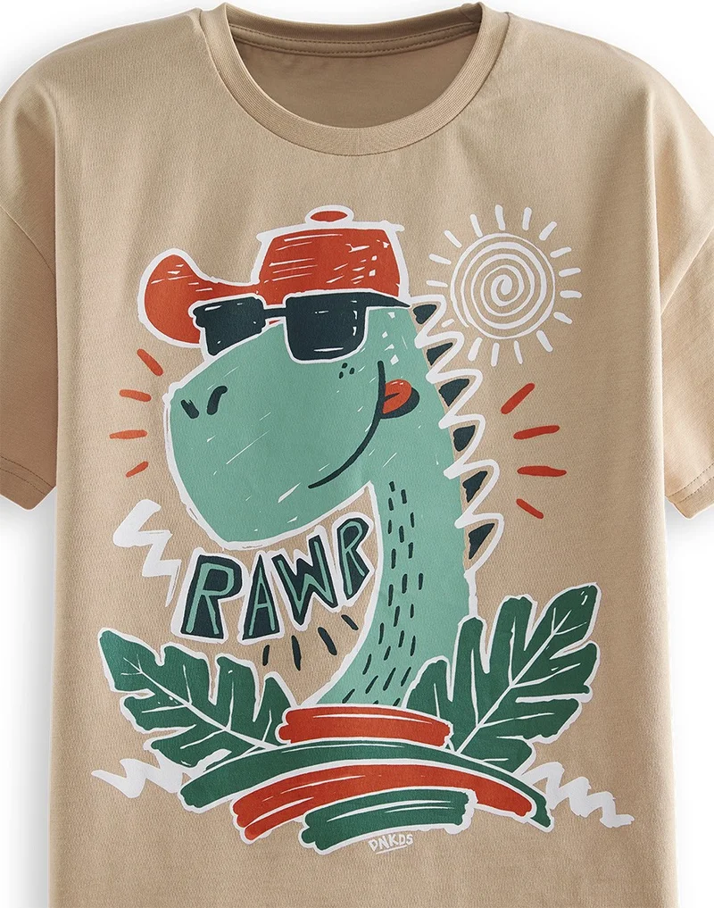 Denokids Summer Dino Boy T-Shirt Shorts Set
