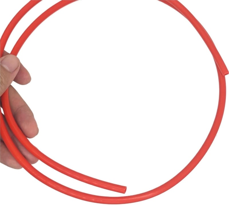 Tubing FEP PTFE Tube ID 0.5mm 1mm 4mm 6mm 7mm 8mm 10mm 12mm F46 Insulated Hose Rigid Pipe 600V for 3D Printer Parts 1 Meter(Red,ID 4mm x 5mm OD) - Image 1
