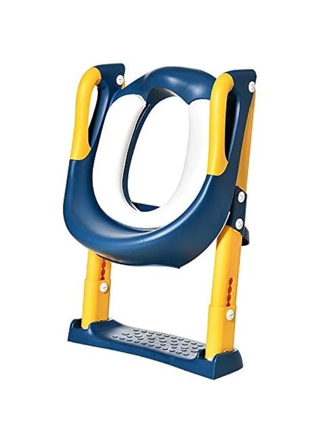 TRASSLE Potty Training Seat, Toddler Step Stool, 2 in 1 Potty Training Toilet for Kids, Baby Seat with Splash Guard and Anti-Slip Pad for Boys Girls Potty Training  - Image 2