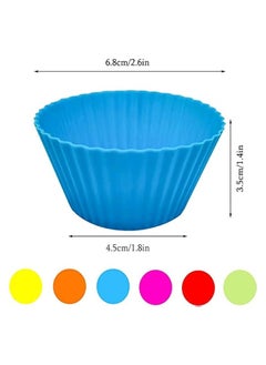 12 Packs Silicone Baking Cups,12Pack Cups,Reusable Cupcake Liner,Non-Stick Cake Molds Muffin Liners,Food-Grade Safe BPA Free Silicon Cups 6 Colors - pzsku/Z1D5E76436ECC6A141542Z/45/_/1732954019/dd56a4bc-51b6-485d-b314-890f96760b64