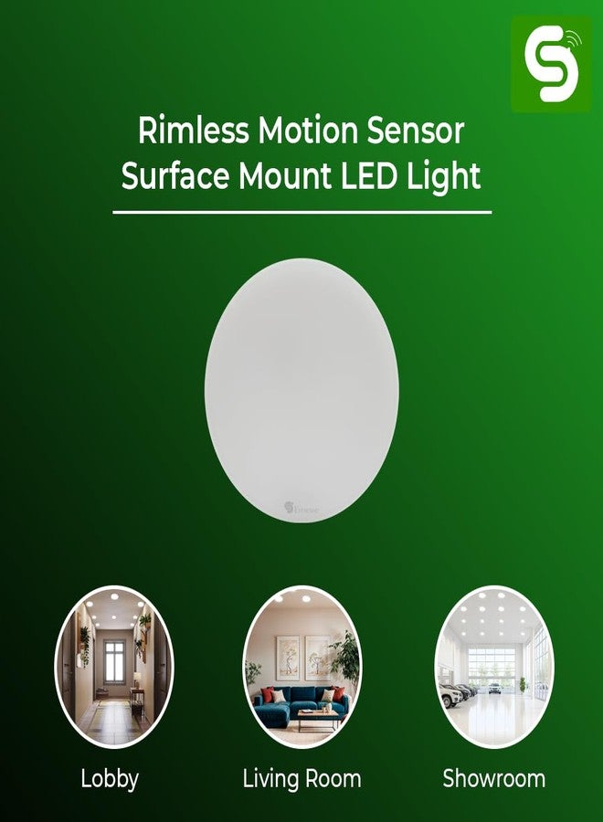 ESYSENSE Rimless Motion Sensor Round LED Panel Light 10W Surface Ceiling Light Cool White for Home, Office & Kitchen Pack of 1 ESY-Riml-EX - Image 5