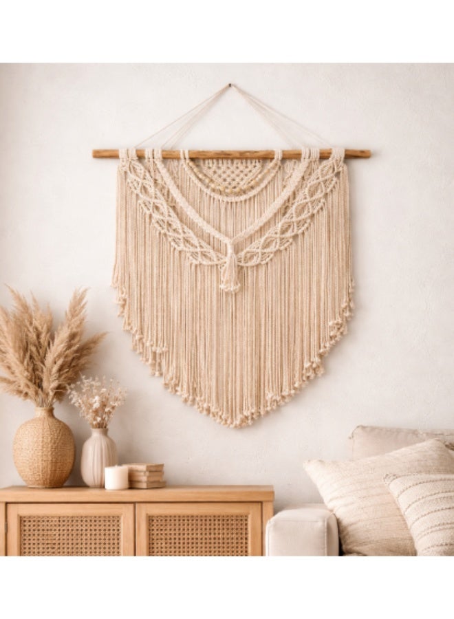 Handmade Macrame Wall Hanging – Boho Style Cotton Wall Decor for Living Room & Bedroom - Image 2